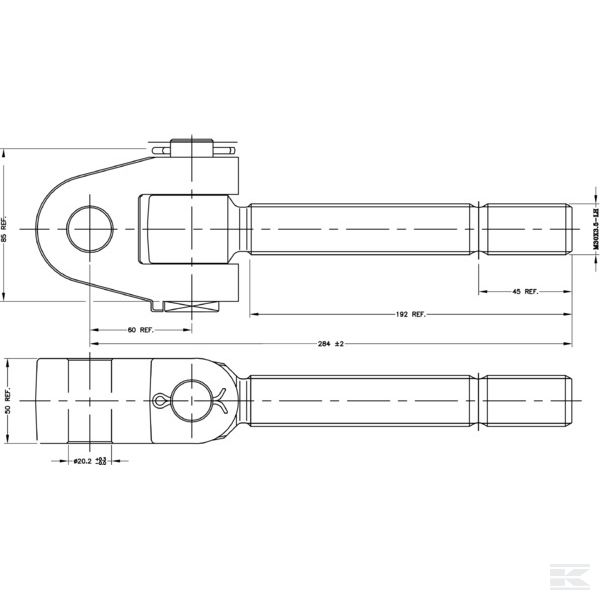 TL3035200LKR Шпиндель лев. M30x3,5 - 20,0мм