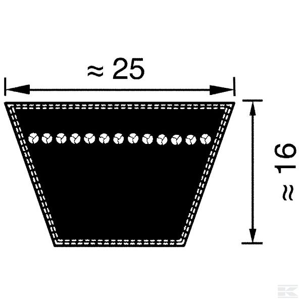 VB251800 Ремень клиновой Лев. S=C