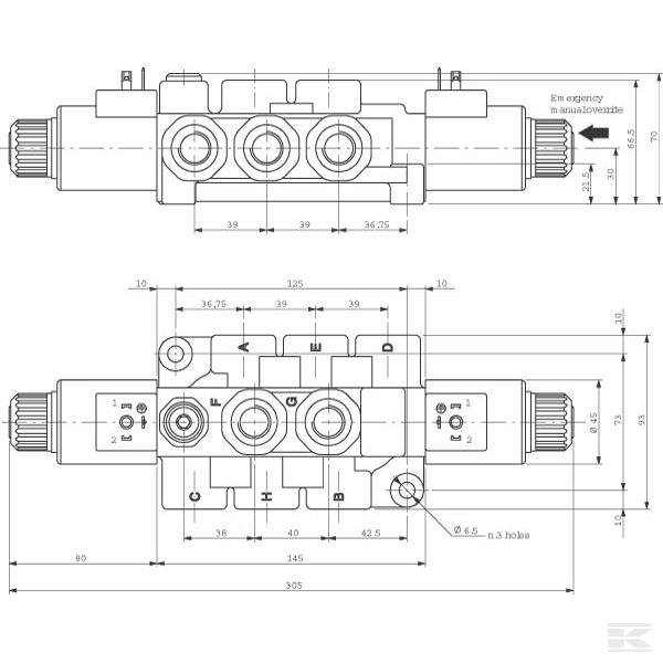 DFE0528001 8/3 Клапан 12DC DFE-052-8B-G06