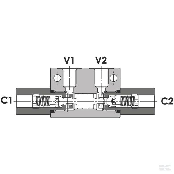KOHU20001 +Gest. terugslagklep 3/4 BSP