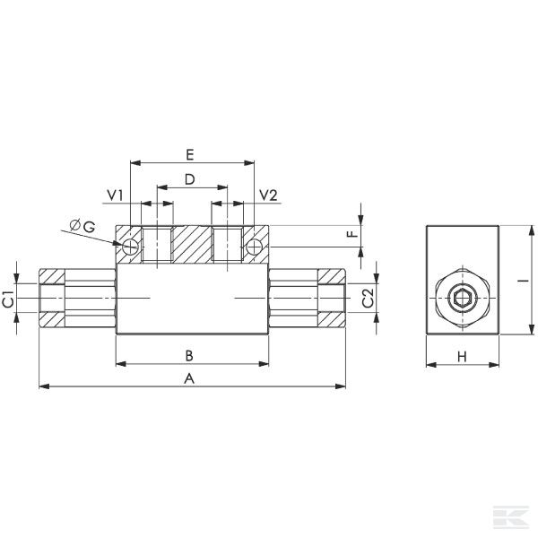 KOHU20001 +Gest. terugslagklep 3/4 BSP