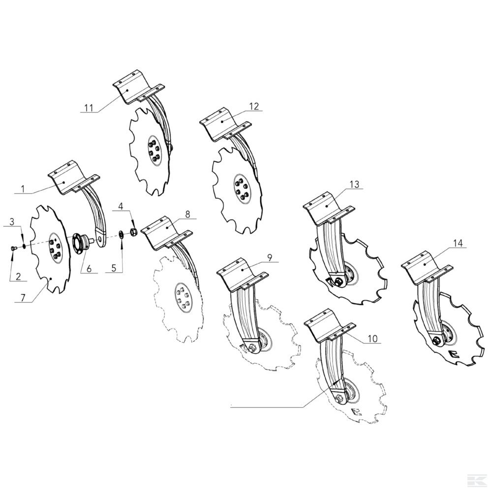 750350N +6-hole disc bearing