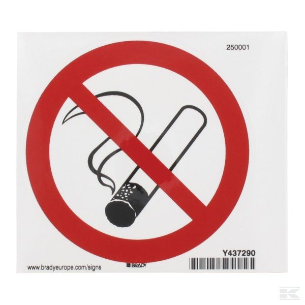 WB250001L Накл. «Курение запрещ.» 100 мм