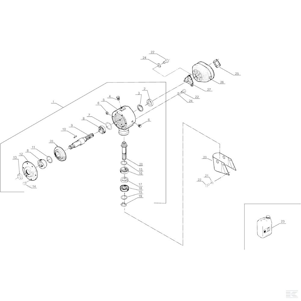 KT38529000 Набор зубчатых колес редуктора