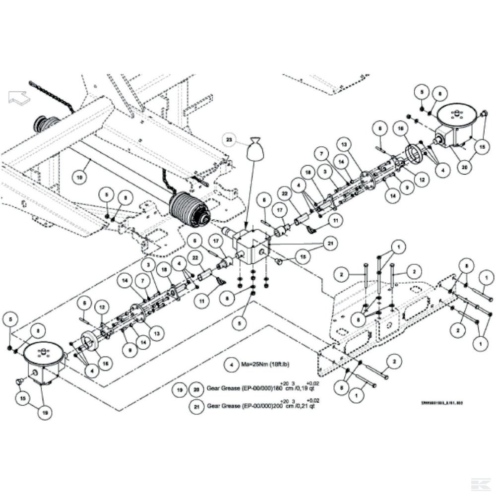 VNB4064578 Редуктор, левый