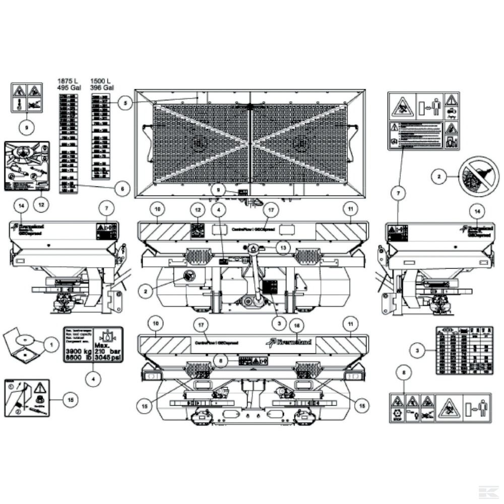 VNB5050074 Наклейка Kverneland
