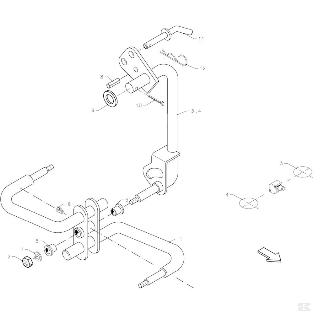 KG01067761 Контргайка M12 8