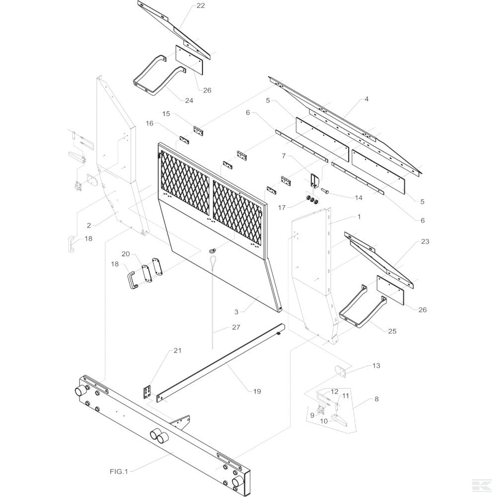 812249155X +Side plate, front right