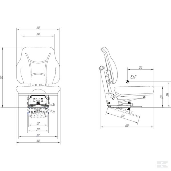 TS23000GP +PVC seat mechanically sprong