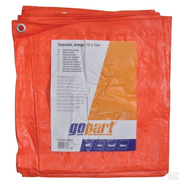 T212001000GP Брезент, оранжевый, 12 x 10 м