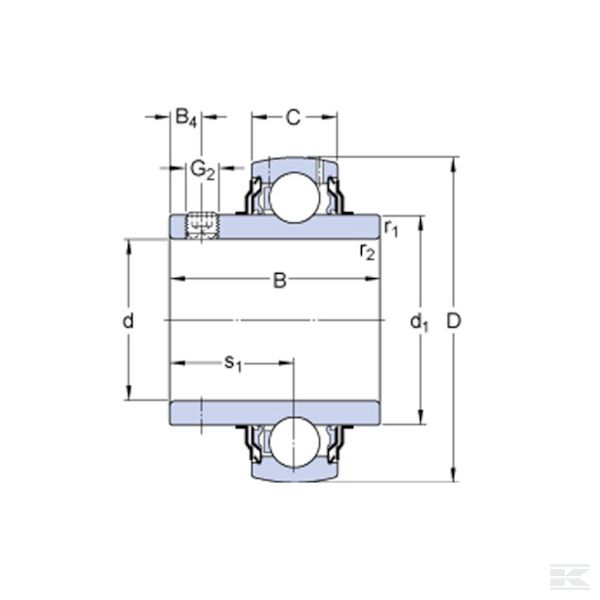 YAR2062RFSKF Вкладыш подшипника SKF