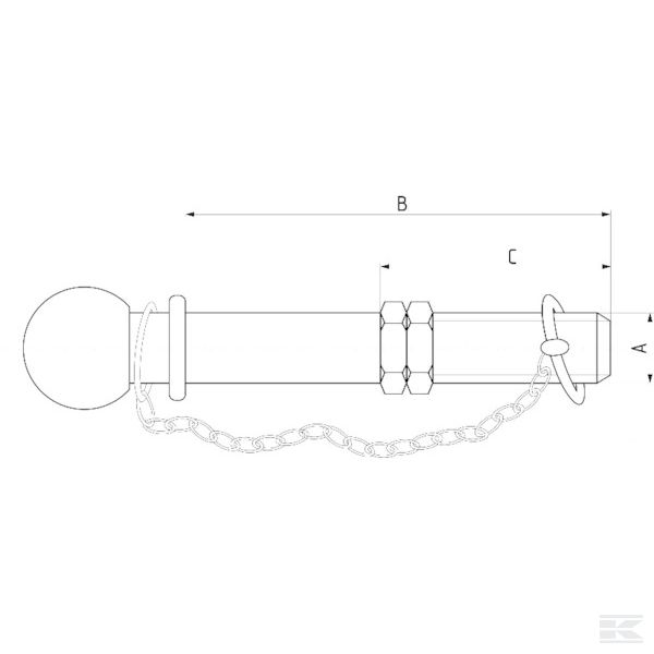 Z992219KR Болт с шар. гол. 7 1/2" x 7/8"