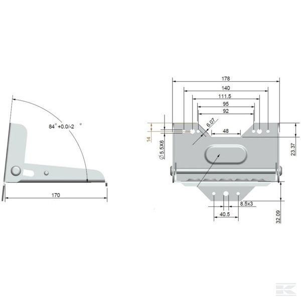 700013KR Складная педаль
