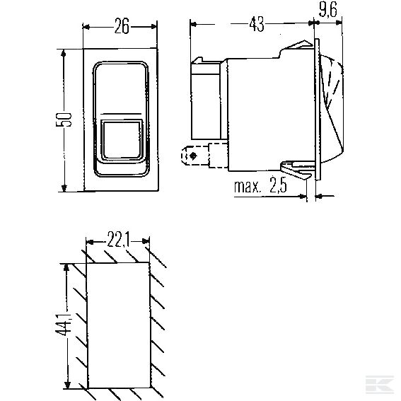 6FH004570501 Переключатель с нейтральным положением