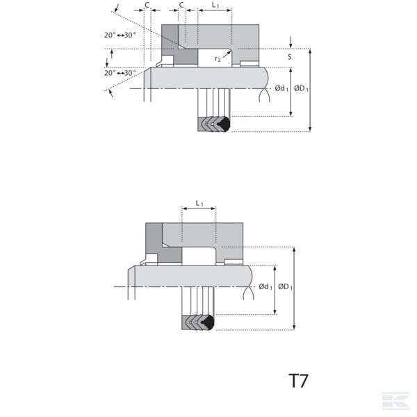 CH4052225 Манжета наборная 40x 52 x 22,5