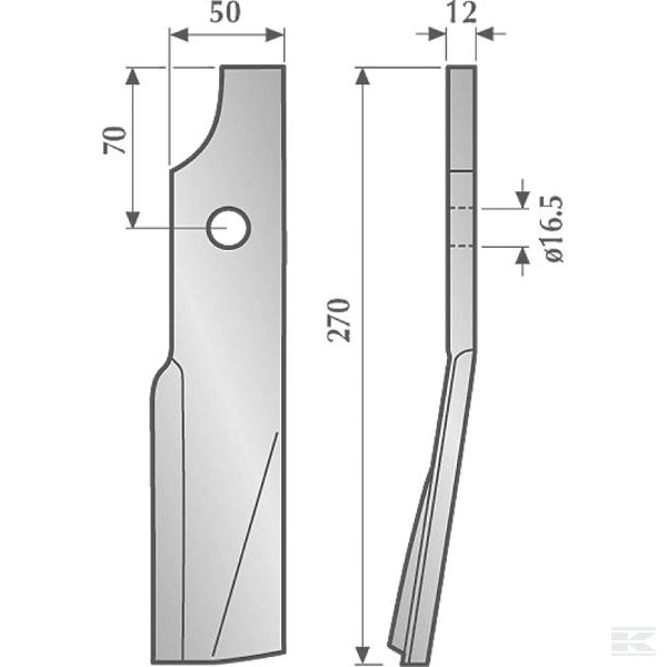 51933800 Нож фрезерный пр. Kuhn