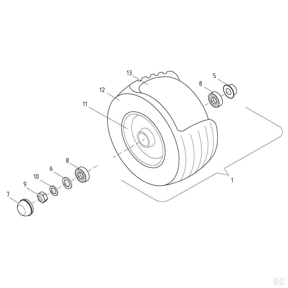 VF16623733 Колесо с шиной низкого давления 15 x 8,5 x 6