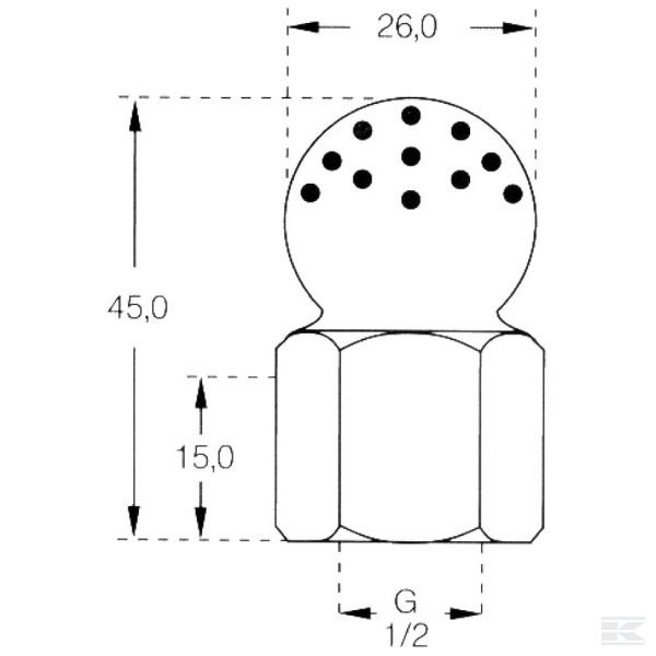 54090950 Форс. д.промыв. бак. 1/2" 240°