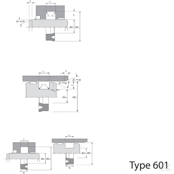 SA203510UN Упл. шт. 20x35x10 UN L1=11