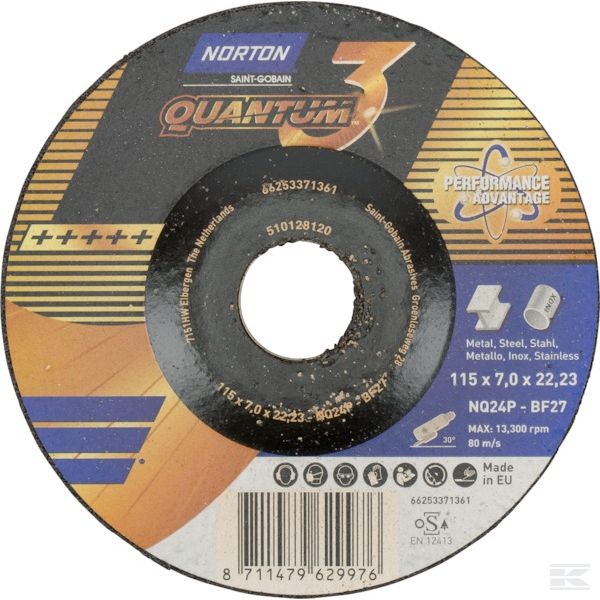 66253371361 +Grinding disc 115x7mm