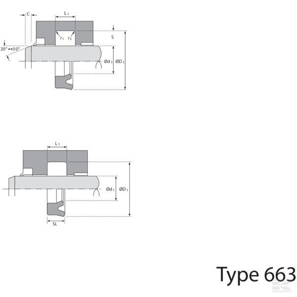 SA203510UN Упл. шт. 20x35x10 UN L1=11