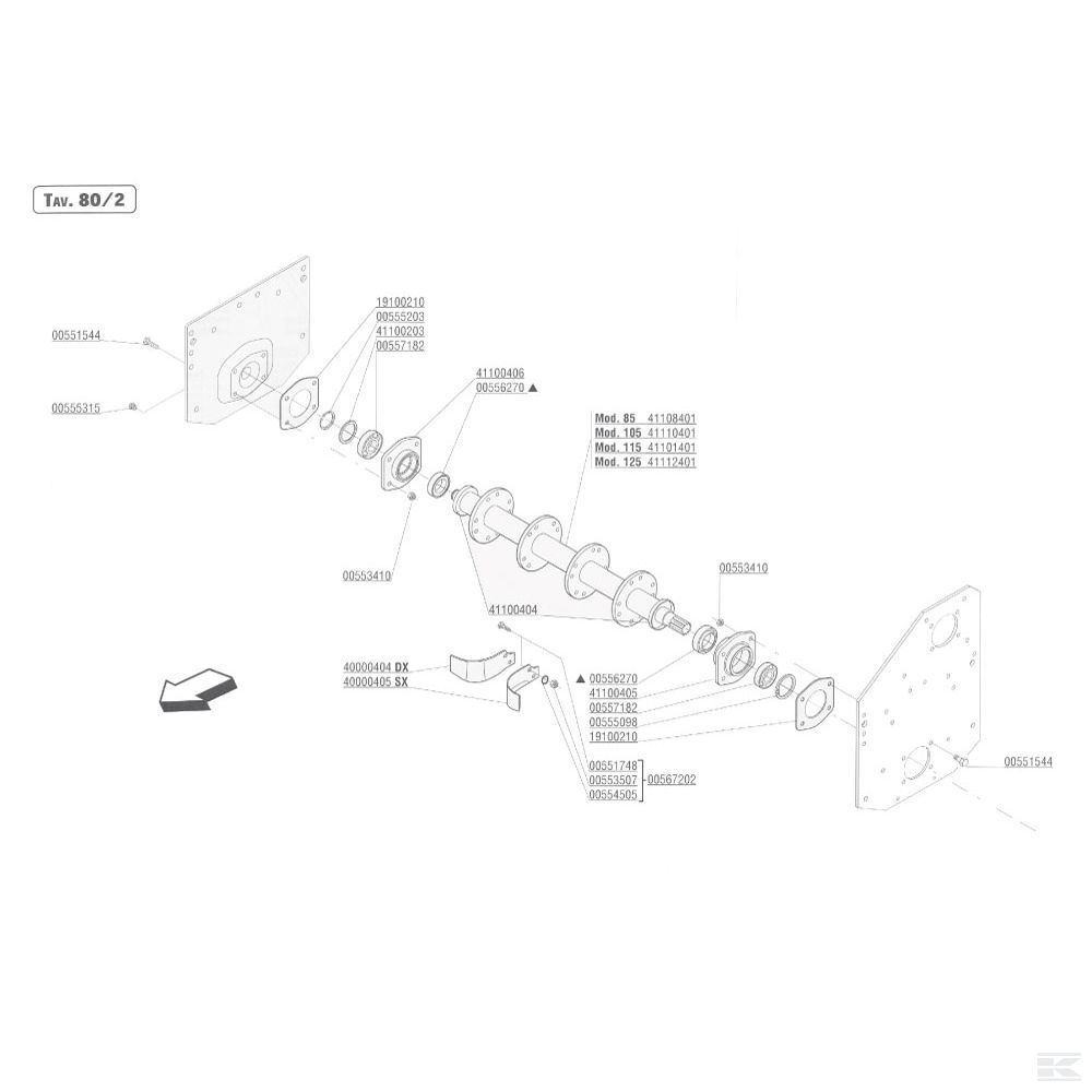 M41100406R Опора подшипника