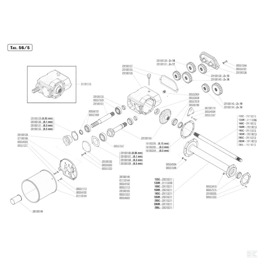 M29100140R Зубчатое колесо