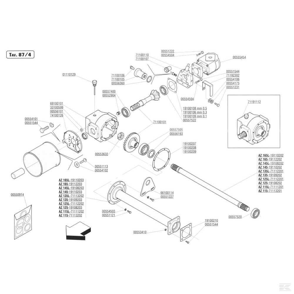 M71100101R Колесо зуб. (набор) Maschio