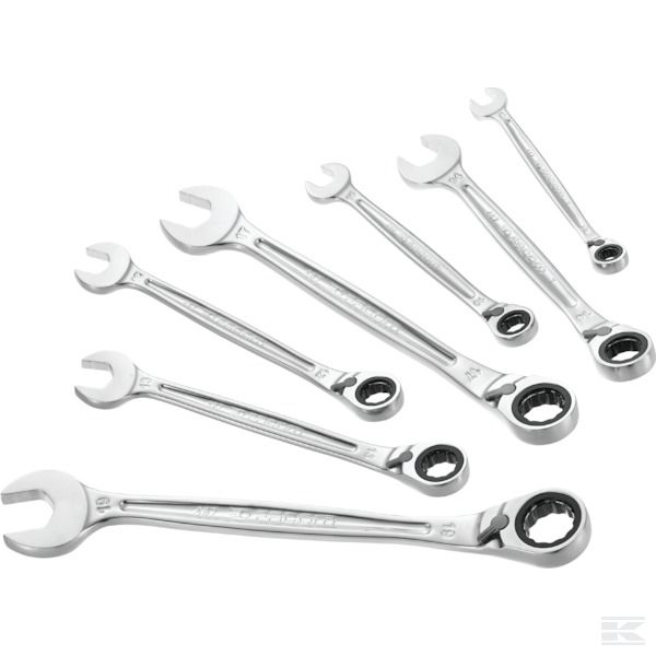 467BJ7 +Ratched ring spanners set (7