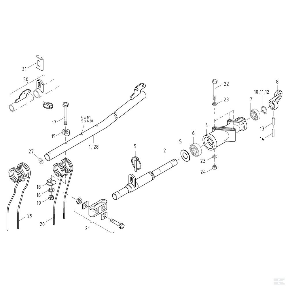 VF1660905786 Опорная планка для зубьев л. сварн.