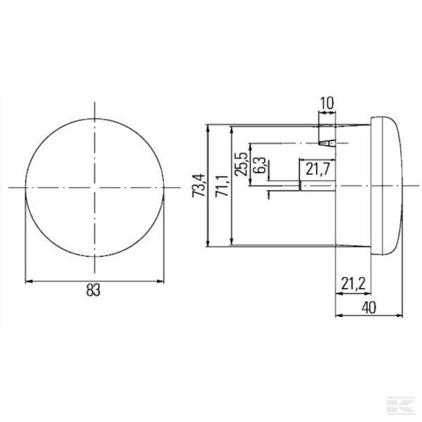 2SD959010407 Задн. фонарь 24В светод. Hella LED