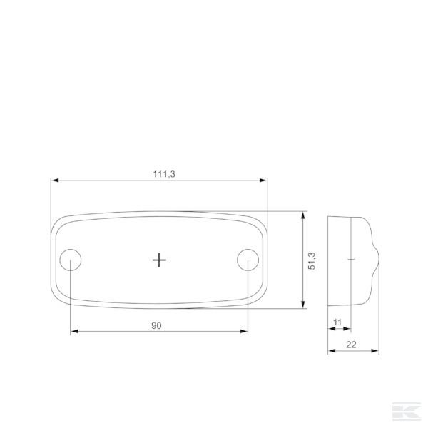 2PG357008031 Светод. стоян. отраж., перед. LED