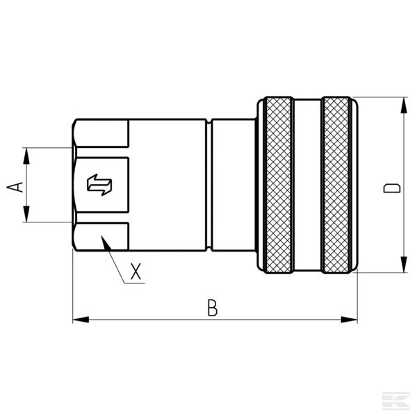 HNV34GASF5 QRC. female brass 3/4 BSP