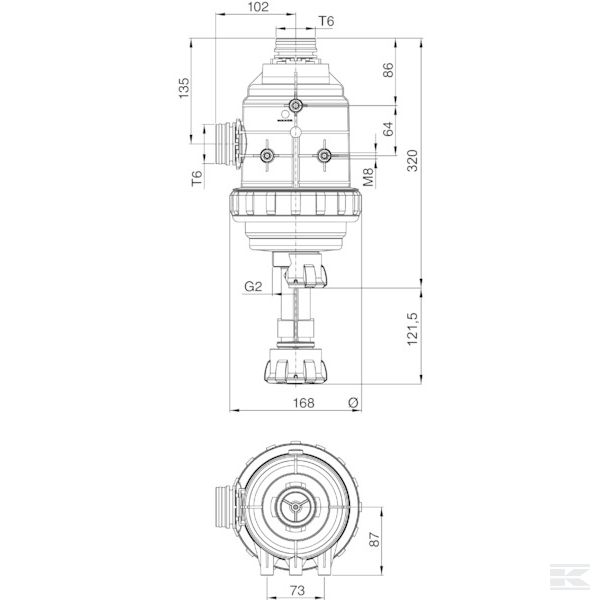 31624E3 Всасывающий фильтр 160-220л T6