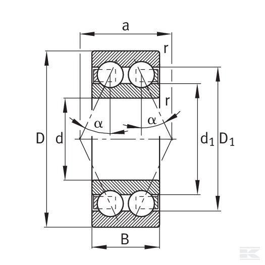 3302ZZ 2ряд. рад.-упорный шарикоподш.
