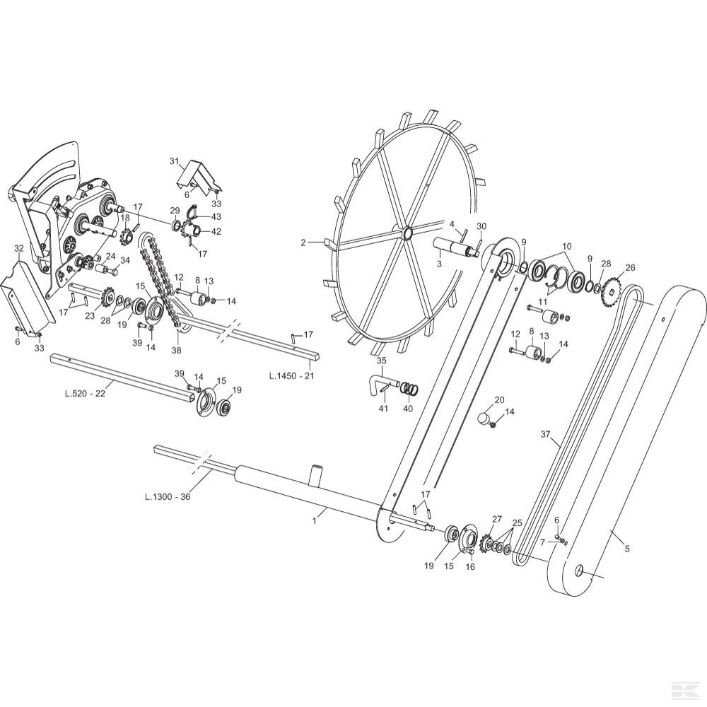G16230060R Цепная звездочка 11 Z.
