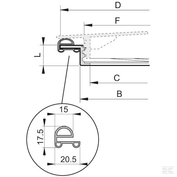 350680 Резьбовое кольцо с упл. D.620