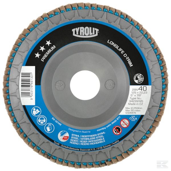 34239192 +Flap disc C-Trim 115mm K60