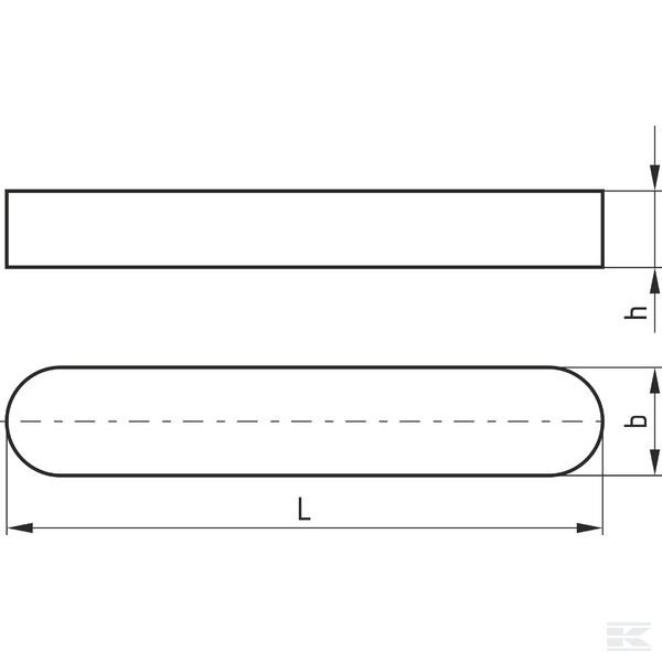 68858750 Шпонка стандартная 8x7x50