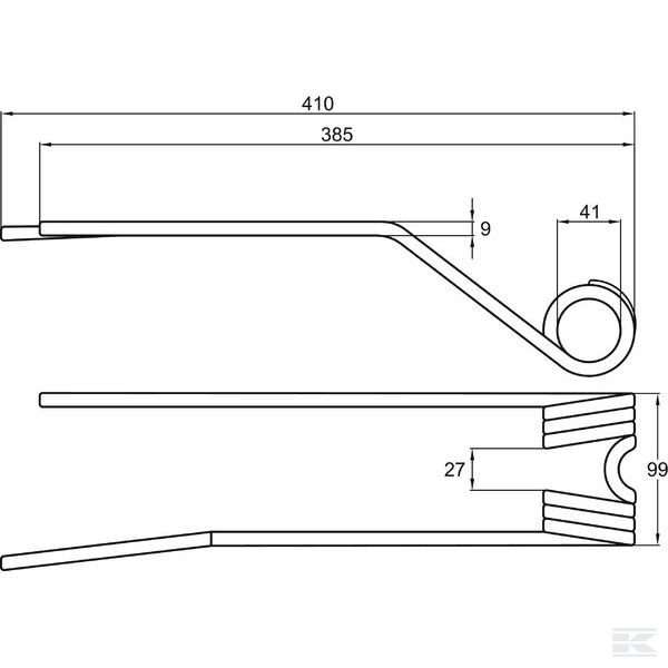 VF16502733KR Пружинные зубья пр. Deutz-Fahr