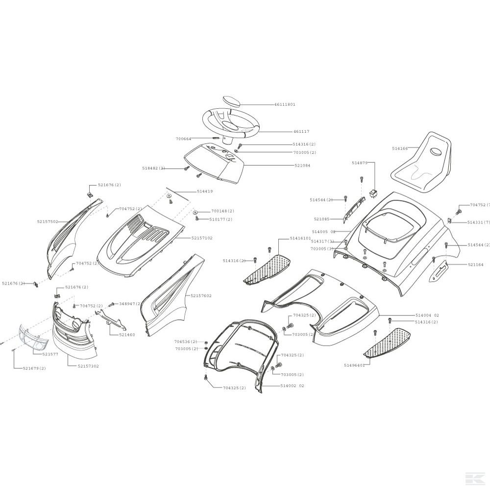 AK521085 Крышка механизма регулировки высоты