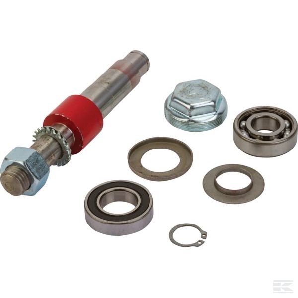 101020109 +16" steel wheel axle assembly