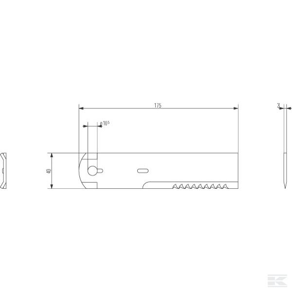 1322233C1GN Контрнож gez.175x40x3mm