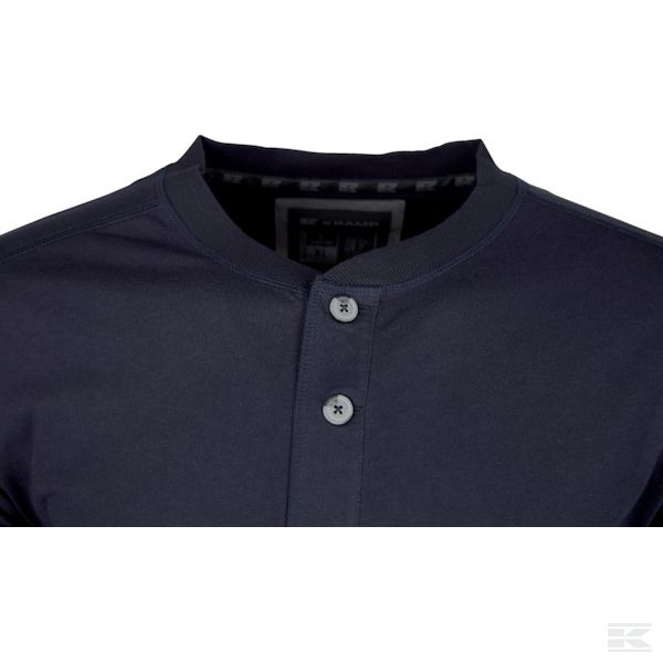 196278100012XS +T-shirt w. buttons black 2XS