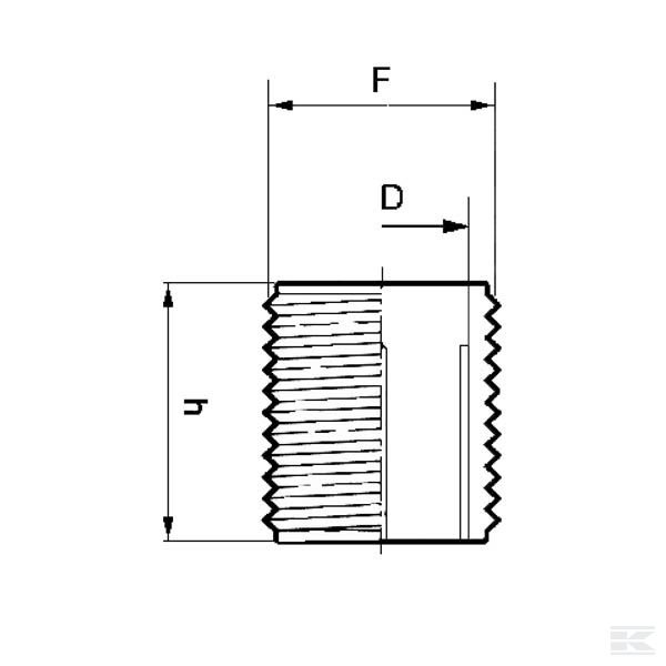 230551 Ниппель AG 1 1/4"x47,5 мм
