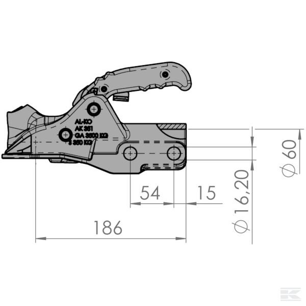 1223716 Муфта шаровая AK351