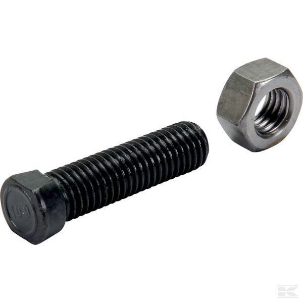 1250C2FP025 Винт плуга кон. с 2 пл. краями + гайка
