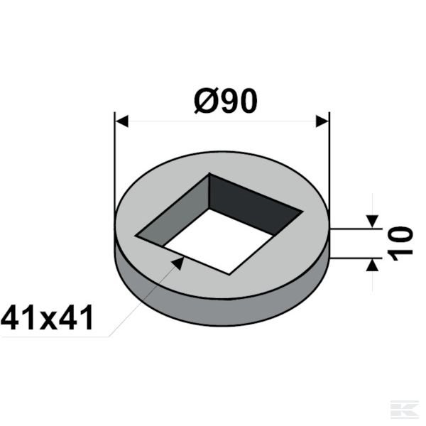 17100074 +Welding ring for 40x40 square