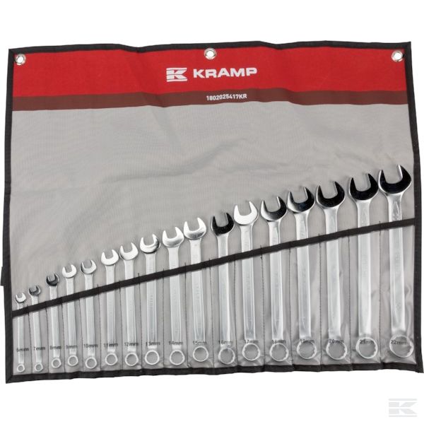 1802025417KR Набор рожково-накидных гаечных ключей, 17 шт.