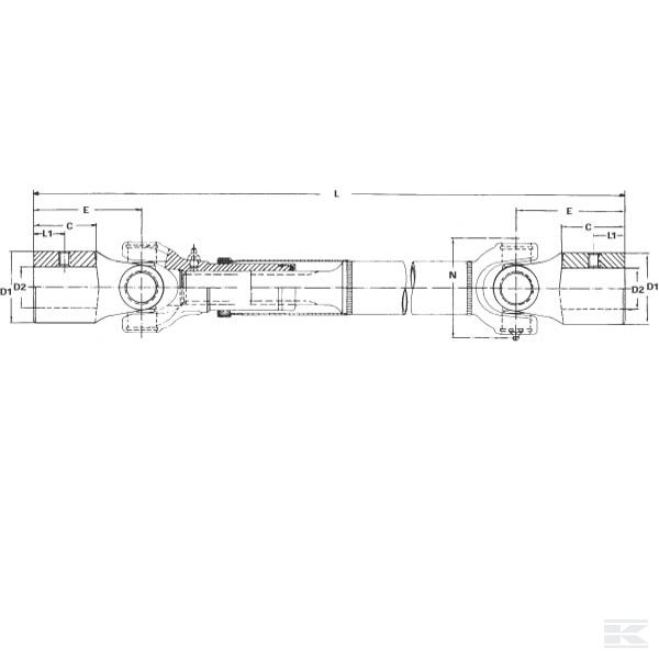 EDS160900300 Вилка ступицы D=30 20° E=85